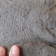A close up of skin impressions from an iguanodontian footprint.